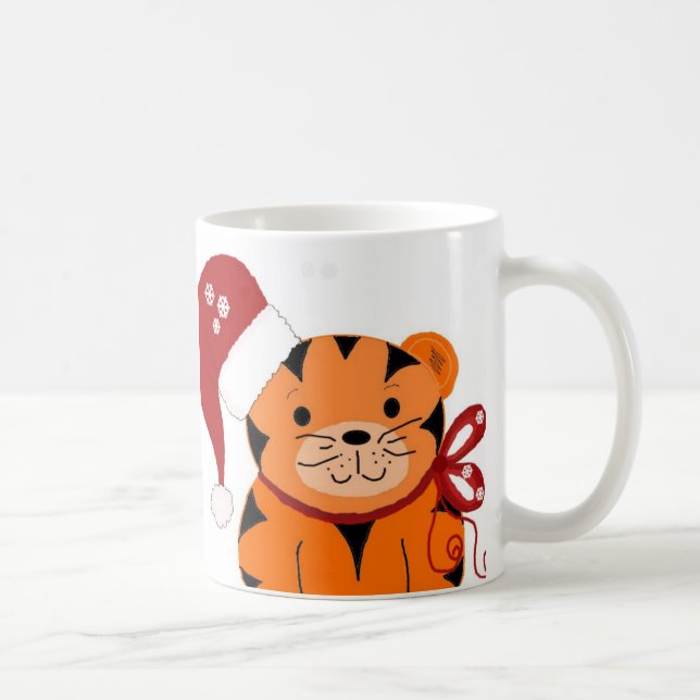 Weihnachts-Tiger Kaffeetasse (Rechts)