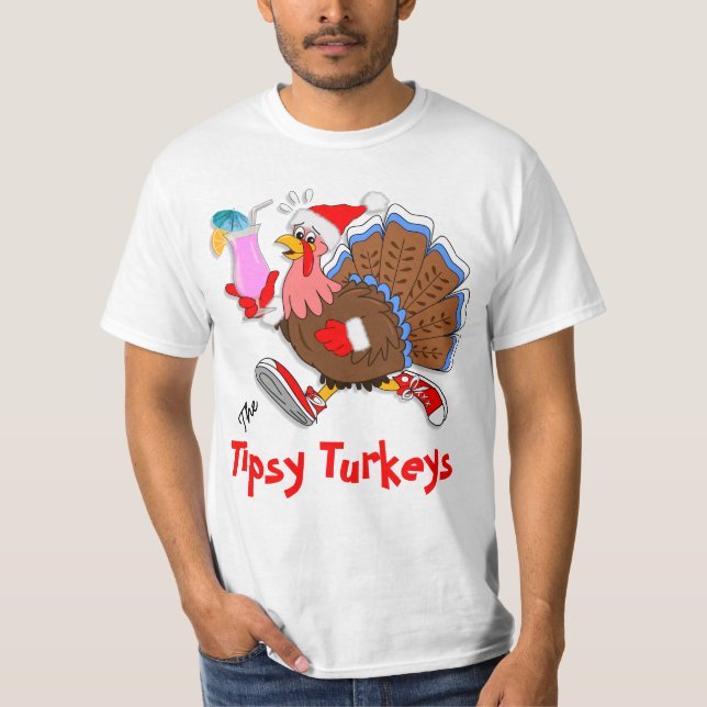 Weihnachts Tipsy Türkei (Cocktail) - LS Sport-Tek T-Shirt (Vorderseite)