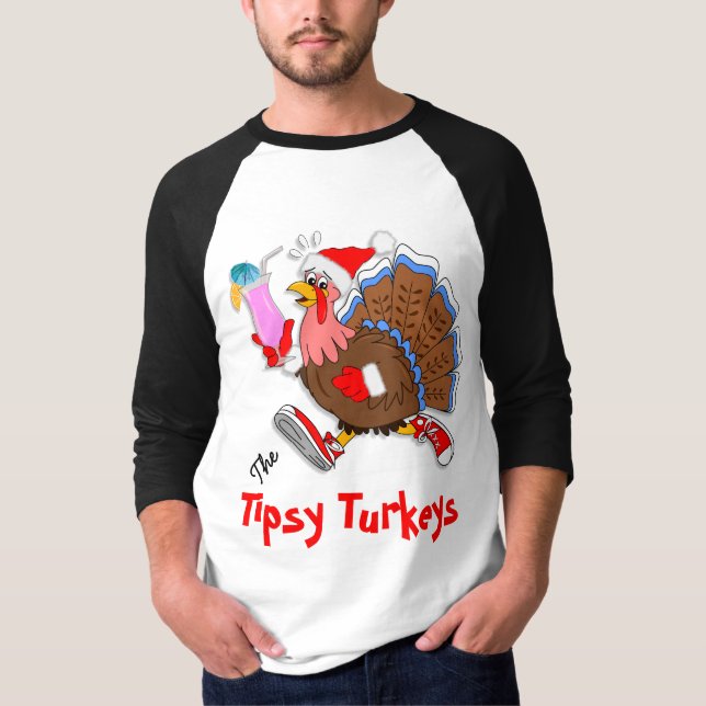 Weihnachts-Tipsy Türkei - Post-Run T-Shirt (Vorderseite)