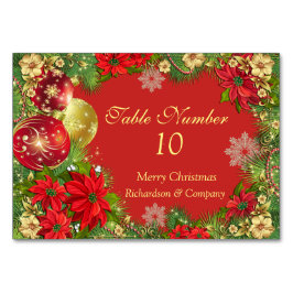 Weihnachts-Tischnummer-Karte für Unternehmen Tischnummer
