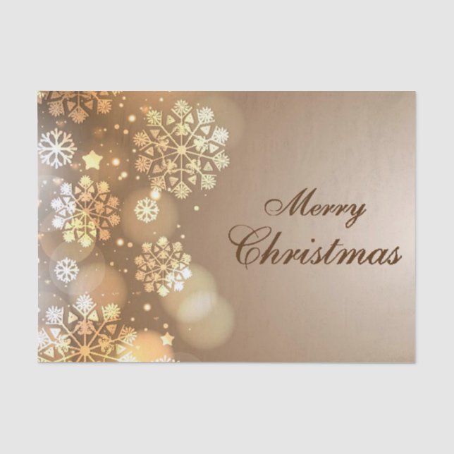 Weihnachts-Tissue/Frohe Weihnachtsschneeflocken Seidenpapier (Vorderseite)