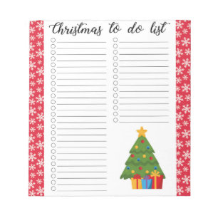 Weihnachts-To-Do-Liste Notizblock