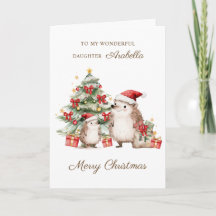 Weihnachts-Tochter Igel Santa
