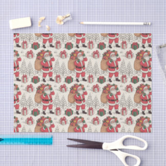 Weihnachts-Toile Chinoiserie Seidenpapier