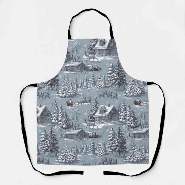 Weihnachts-Toile Schürze (Vorderseite)