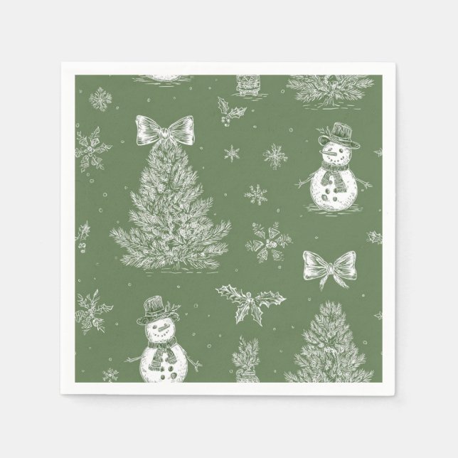 Weihnachts-Toiletten-Tischservietten Serviette (Vorderseite)