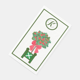 Weihnachts-Topiaries Holly Berry tree Topiary Papa Serviette
