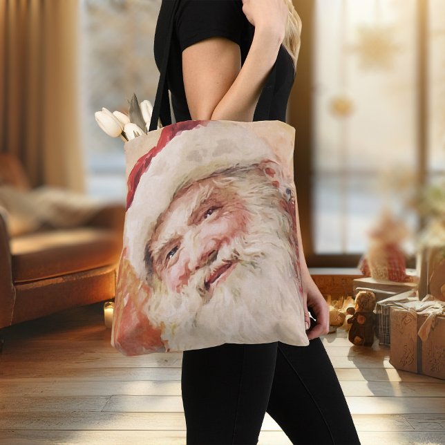Weihnachts Tottasche Vintag Weihnachtsfeier Weihna Tasche (Womens tote bag with vintage Santa Claus Christmas tote bag)