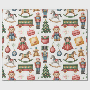 Weihnachts-Toyland- und Zug-Geschenkpapier für Kin Geschenkpapier