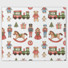 Weihnachts-Toyland- und Zug-Geschenkpapier für Kin