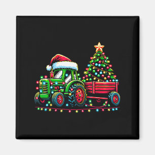 Weihnachts-Traktor-Jungs-Santa-Xmas-Bauernhof-LKW Magnet