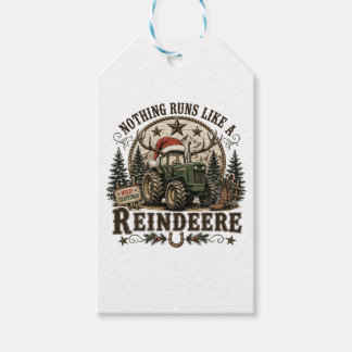 Weihnachts-Traktor-Rentiere Geschenkanhänger