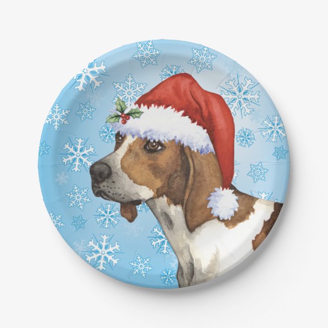 Weihnachts-Treeing Walker-Schleifpapier-Platte Pappteller (Vorderseite)