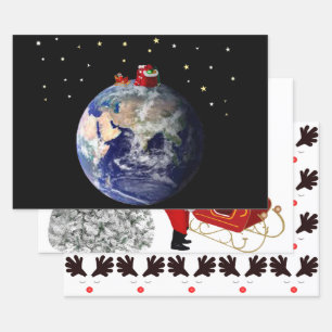 Weihnachts-TriPack-Verpackungsblätter Geschenkpapier Set