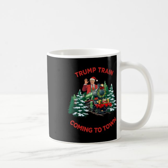 Weihnachts-Trump 2024 - Trump-Zug C Kaffeetasse (Rechts)
