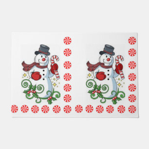 Weihnachts Türmatte, Schneemann Fußmatte