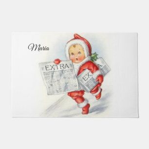 Weihnachts-Türmatte, Vintage Fußmatte