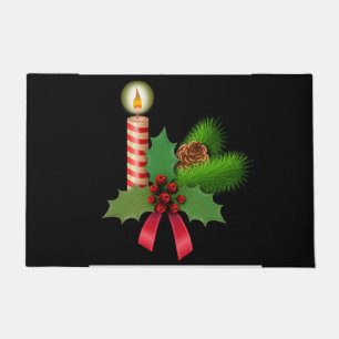 Weihnachts Türmatte, Weihnachtskerze Fußmatte
