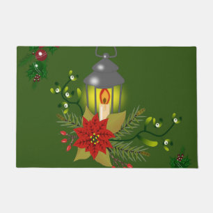 Weihnachts-Türmatte, Weihnachtskerze Fußmatte
