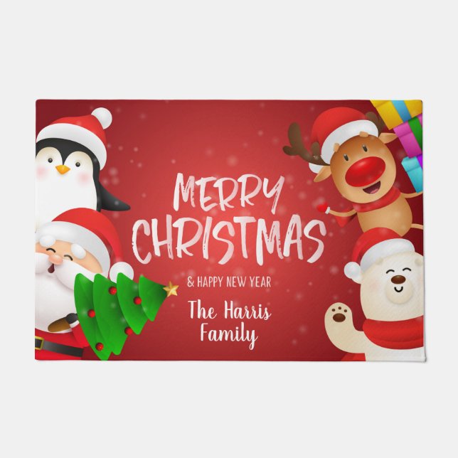 Weihnachts-Türmchen Fußmatte (Vorderseite)
