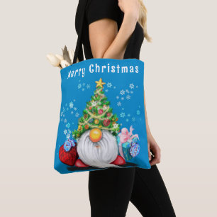 Weihnachts-Tüte Niedlicher Gnom mit Geschenken Tasche