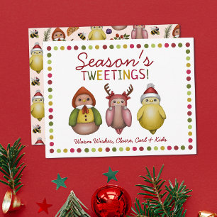 Weihnachts-Twitter - Whimsical Bird Holiday Card Feiertagskarte