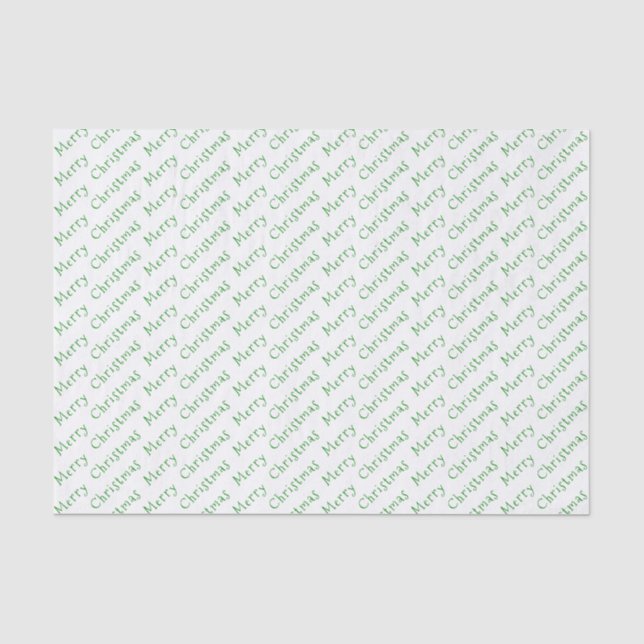 Weihnachts-Typografie Grünbuch zum Weißzettel Seidenpapier (Vorderseite)