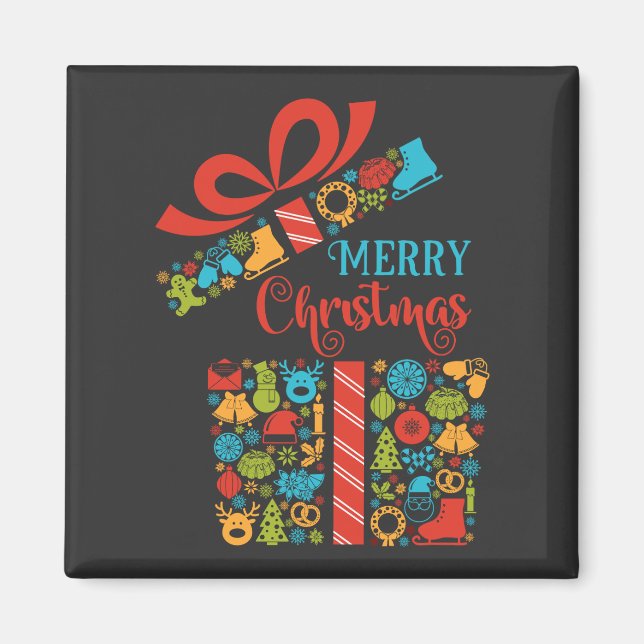 Weihnachts-Überraschungsbox Magnet (Vorne)