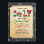 Weihnachts Ugly Sweater Jumper Party Dinner einlad Einladung<br><div class="desc">Spaß Weihnachts Party Design. ÄNDERN SIE DEN TEXT EINFACH, UM IHR PARTY ANZUG. Rückseite im Lieferumfang</div>