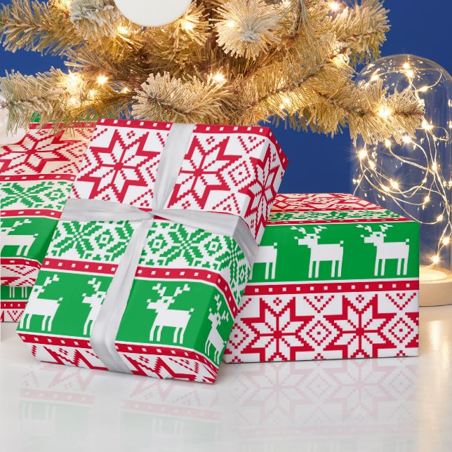 Weihnachts Ugly Sweater Muster Party Packung Geschenkpapier (Feiertage)