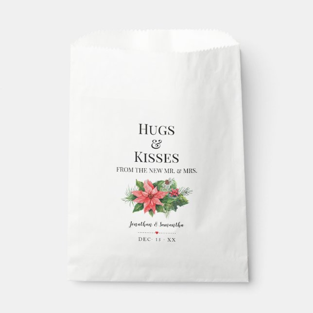 Weihnachts-Umarmungen und Küsse von New Mrs. Weddi Geschenktütchen (Vorderseite)