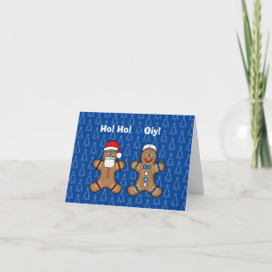 Weihnachts- und Chanukka-Karte mit Santa und jüdis Karte