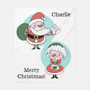 Weihnachts- und Mrs. Claus-Decken Fleecedecke