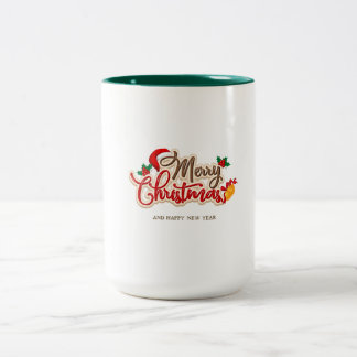 Weihnachts- und Neujahrs-Tasse Zweifarbige Tasse