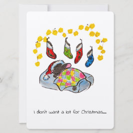 Weihnachts- und Neujahrsmaus mit Strümpfen