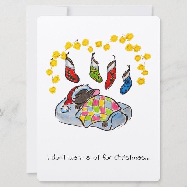 Weihnachts- und Neujahrsmaus mit Strümpfen (Vorderseite)