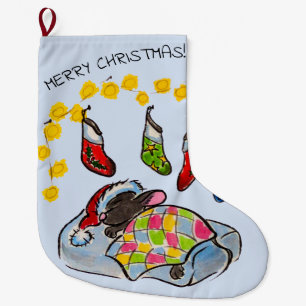 Weihnachts- und Neujahrsmaus mit Strümpfen und li Großer Weihnachtsstrumpf