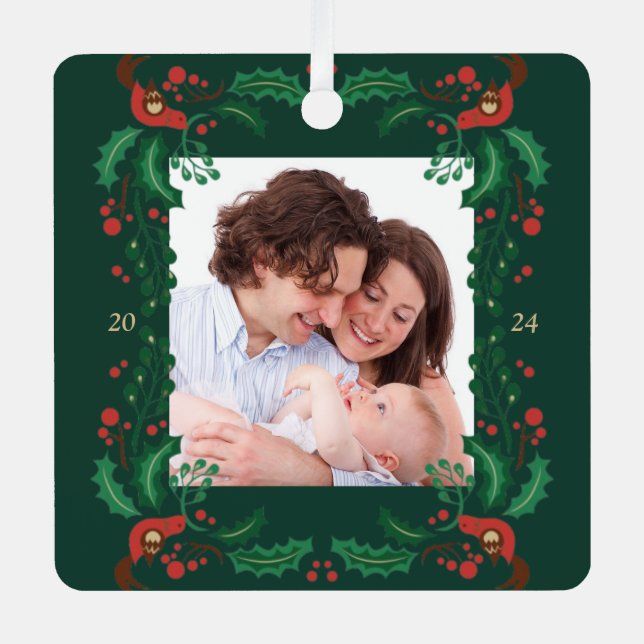 Weihnachts- und Weihnachtsrahmenmetall Ornament Aus Metall (Vorderseite)