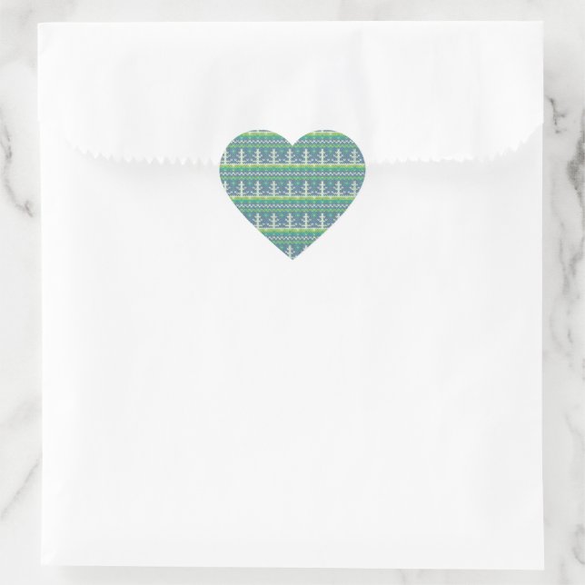 Weihnachts- und Weihnachtssüßstil Herz-Aufkleber (Tasche)