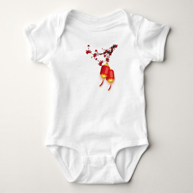 Weihnachts- und Winterdesign Baby Bodysuit Strampler (Vorderseite)