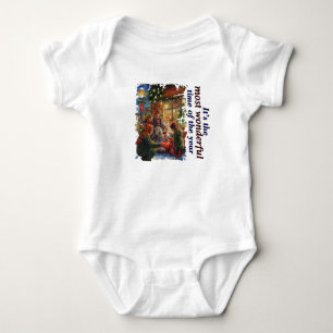 Weihnachts- und Winterdesign Baby Jersey Bodysuit Strampler