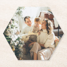 Weihnachts-Unterlage mit Familienfoto – Individuel