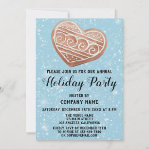Weihnachts-Unternehmen Holiday Party Blue Snow Einladung