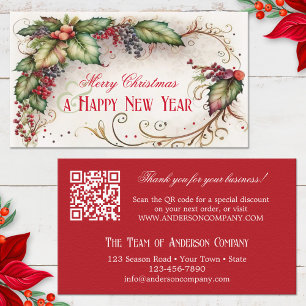 Weihnachts-Unternehmen Vielen Dank Business Card Visitenkarte