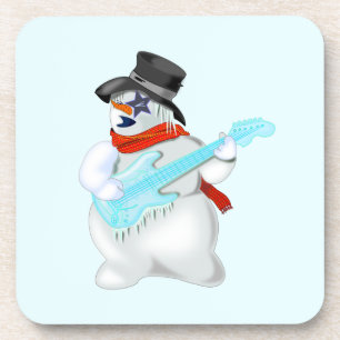 Weihnachts-Untersetzer mit Snowman Rock Getränkeuntersetzer