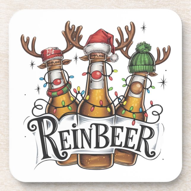 Weihnachts-Untersetzer-Set - Menge 6 Getränkeuntersetzer (Vorderseite)