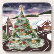 Weihnachts-Untersetzer (Set von sechs Jahren)