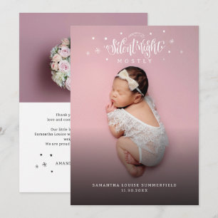 Weihnachts-Urlaub Baby Foto Birth Ankündigung