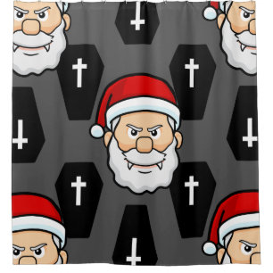 weihnachts-vampir-weihnachtsmann-särge duschvorhang