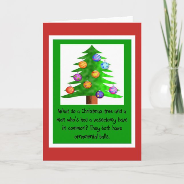 Weihnachts-Vasektomie Feiertagskarte (Vorderseite)